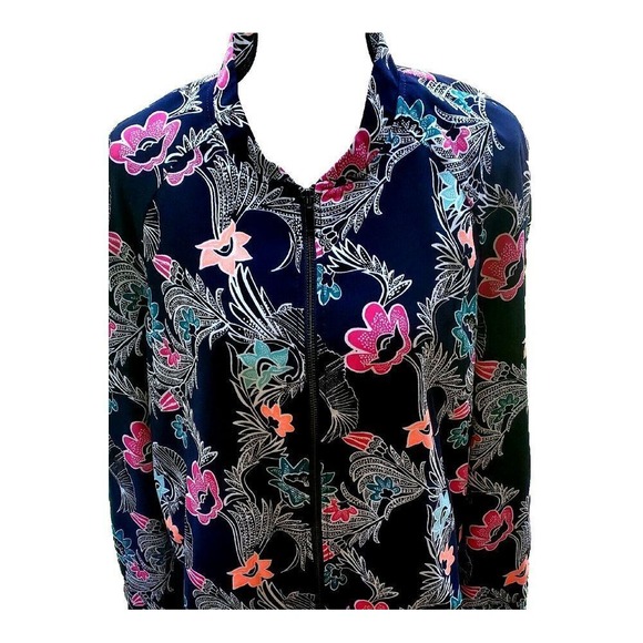 Banana Republic Jackets & Blazers - Bright Banana Republic spring Floral tropical Jacket size Large outdoor vacation